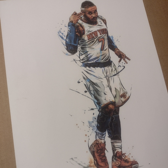 BRAND NEW!💯 CARMELO ANTHONY KNICKS GLOSSY 8.5x11 BASKETBALL COLOR ART POSTER!🤩 - Picture 3 of 6